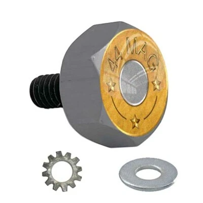 Gris Gunmetal - Perno de asiento hexagonal de aluminio Billet para Harley - 44 MAG Bullet Latón Foto 1 de 4