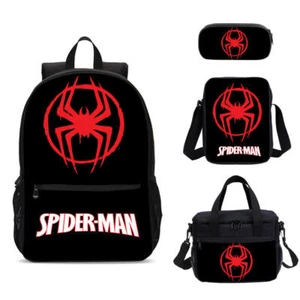 Lotto borsa a tracolla logo Spiderman film bambini scuola refrigeratore borsa pranzo custodia penna - Foto 1 di 19
