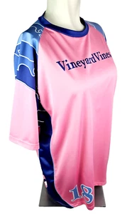 Vineyard Vines Pretty in Pink and Blue Whales Sleeves Jersey ~ Women's size L - Picture 1 of 8