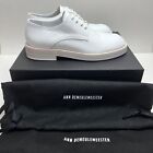 $1,240 Italy ANN DEMEULEMEESTER Men's White Olivier Lace-Up Derby Dress Shoes