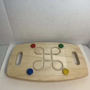 Marble Balance Board by Gruidecraft Toys Teaches Wood Maze Colors Sencery Kids - Picture 1 of 8