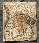 Luxembourg 1859 Definitives, 25C, Coat-of-Arms, Mi #8 CV=EUR350 used