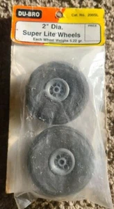 New Old Stock Du-Bro 2" Super LITE RC Wheels Part #200SL - Picture 1 of 2
