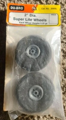 New Old Stock Du-Bro 2" Super LITE RC Wheels Part #200SL - Image 1 of 2