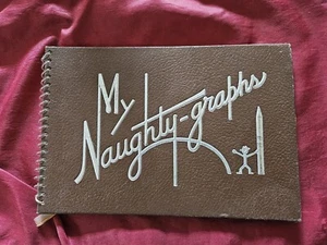 Vintage 1944  School Naughty-graphs  Autograph Book Silver  Lettering - Picture 1 of 10