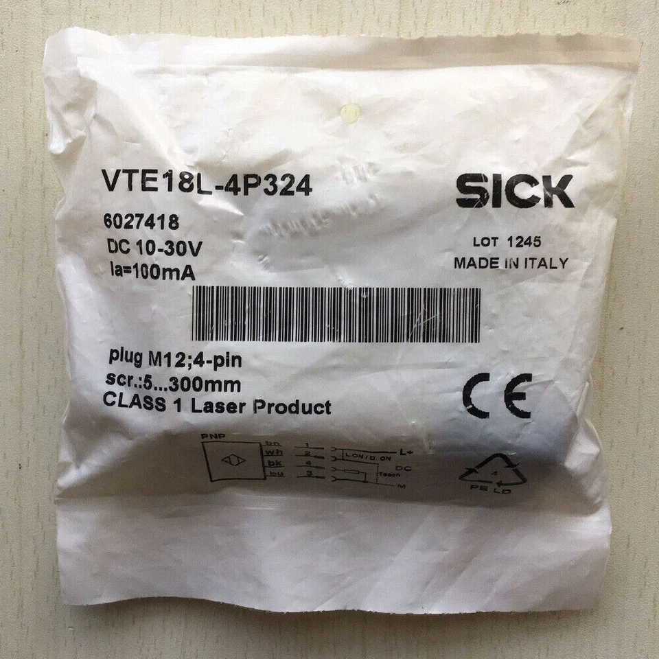 One New Sick VTE18L-4P324 VTE18L4P324 Photoelectric Switch Expedited Shpping - Image 1 of 1