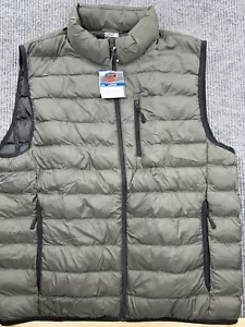 32 Degrees Vest Men's Large Green Lightweight Down Alternative Puffer Zip Up New - Picture 1 of 9