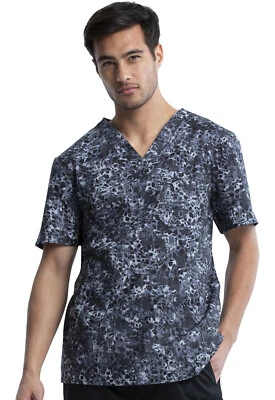 In The Wild Cherokee Scrubs Genuine Mens V Neck Top CK692 INHW - Image 1 of 4