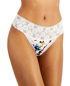 Tanga ancha Jenni Intimates con adornos de encaje pantizas ropa interior multicolor Tiedye XL blanca - Imagen 1 de 1