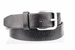 Black stick strong 100% leather belt size S Fits 30"-32" Pant size ref15 - Picture 1 of 6