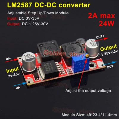 LM2587 DC-DC Boost-Buck Step Up/Down Volt Converter 3-35V to 3.3V 5V 12V 24V 2A - Image 1 of 4