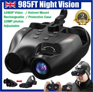 Night Vision Goggles Helmet & Head Mounted Binoculars Digital Infrared Goggles - Picture 1 of 21