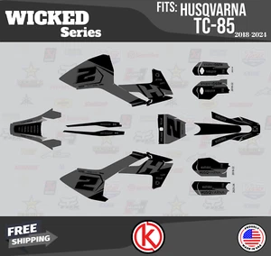 Graphics Kit for  Husqvarna TC85 (2018-2022) Wicked - SMOKE - Foto 1 di 6