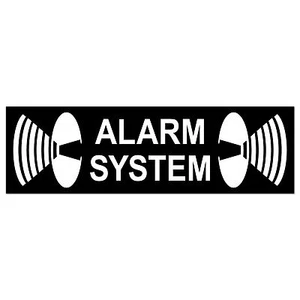 Aufkleber Alarm System 6,5cm Sticker Warnung Haus Tür Fenster Glas Rollladen - Bild 1 von 3