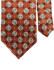 Jos.A. Corbata de cuello floral 100 % seda Bank para hombre naranja multi 3 3/4" x 59" - Imagen 1 de 2