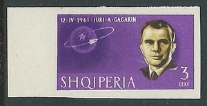 1963 ALBANIA SPAZIO GAGARIN 3 L NON DENTELLATO MNH ** - VA45-3 - Picture 1 of 1