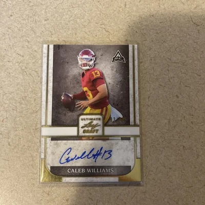 Caleb Williams 2022 Leaf Ultimate Draft Rookie Auto Gold /99  - Image 1 of 4