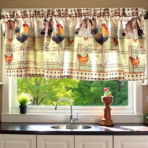 Farm Themed Rustic Curtain Valance On The Farm By Linda Spivey 60” L x 18” W New - Picture 1 of 9