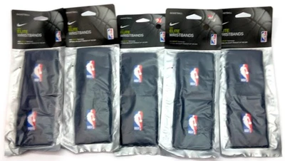 Lote de 5 pulseiras Nike basquete NBA ELITE pulseira de moletom Dri-Fit Technology azul marinho - Imagem 1 de 4
