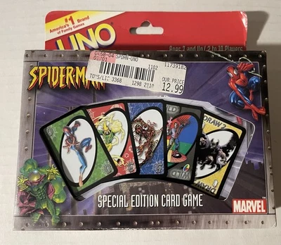 MARVEL SPIDERMAN SPECIAL COLLECTION UNO CARD GAME. Mattel 2002 - Image 1 of 4