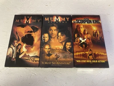  VHS Mummy Trilogy VHS - The Mummy, The Mummy Returns & The Scorpion King Movies - Image 1 of 4