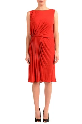Maison Margiela 1 Red Sleeveless Women's Sheath Dress Sz XS M - Image 1 of 4