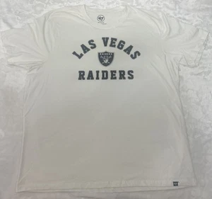 Las Vegas Raiders '47 White T-shirt Black Lettering Graphic Size 2XL - Bild 1 von 3
