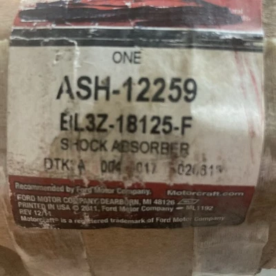 NUEVO Amortiguador trasero Motorcraft ASH-12259 Ford F-150 2009-2014 Foto 1 de 4