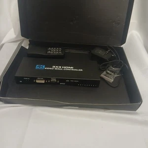3X3 Video Controller 4K 30Hz HDMI DVI Video Wall Controller 1X9 Screen Splitter - Afbeelding 1 van 5