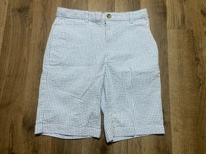 Vineyard Vines Shorts, Youth Girls Size 14, White Blue, Striped, Chino Shorts - Picture 1 of 9