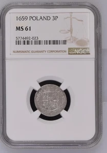1659 Polen 3P NGC MS 61 - Bild 1 von 2