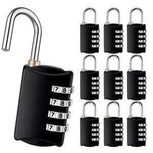 10 Pack 4 Digit Combination Locks Small Combination Padlock Luggage Number Lo... - Picture 1 of 7