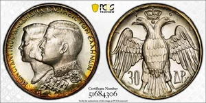 1964 Greece 30 Drachmai Kongsberg Silver Coin KM-87 PCGS MS 65 - Picture 1 of 3