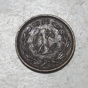 MÉXICO 🇲🇽 ONE (1) CENTAVO COIN 1937 - Picture 1 of 2