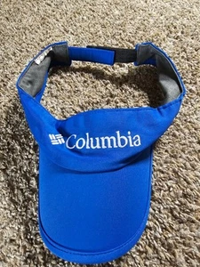 Columbia Visor Hat Mens Golf One Size Cap Blue Beach Outdoor Sport Logo Pleasant - Picture 1 of 4