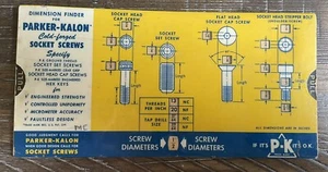 Dimension Finder for Parker-Kalon Cold forged Socket Screws - Picture 1 of 3