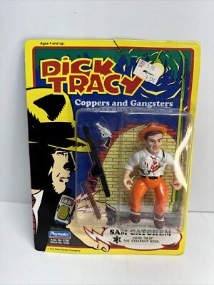 Dick Tracy Coppers and Gangsters Sam Catchem Action Figure Playmates #5702 - Image 1 of 4