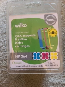 Wilko Cyan, Magenta And Yellow Inkjet Cartridges For Printers Using HP364 - Zdjęcie 1 z 4