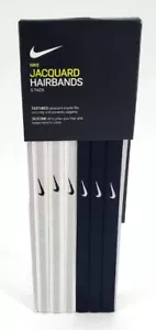 Nike Headband 6 Pack Headbands Hairbands Black/White - Picture 1 of 1
