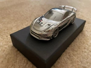 Genuine Porsche 718 Cayman GT4 RS Aluminum Chrome model scale 1:43 Paperweight - Picture 1 of 7