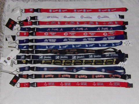 MLB Various Baseball Teams Red Sox Braves Yankees Nationals Dodgers Lanyards NWT Cover