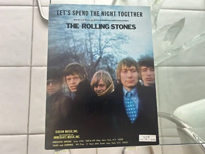 1967 Vintage ROLLING STONES Let's Spend The Night Together Sheet Music P/V/G - Picture 1 of 6