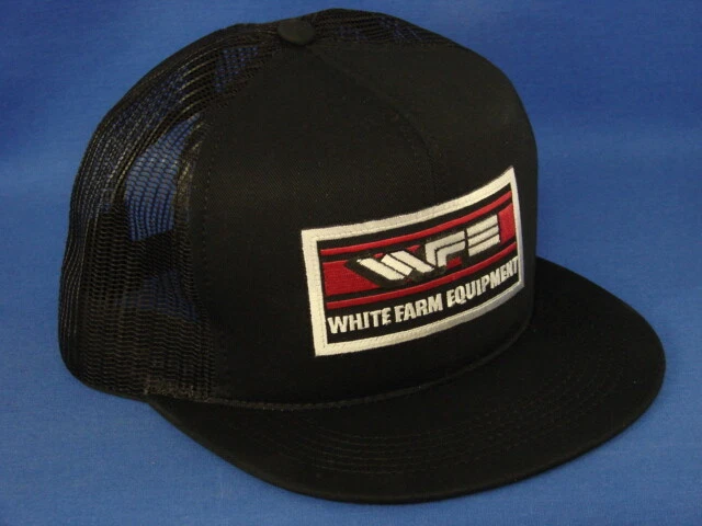 White Farm Equipment Tractor Hat - Black Mesh - K Brand K Products -US Assembled - Image 1 of 1