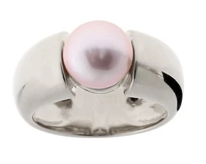 Solitär Ring Silber 925 rhodiniert Süßwasserzuchtperle rosa. RW18 - Ä5788 - Bild 1 von 1