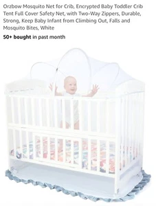 Mosquito Net for Crib, Encrypted Baby Toddler Baby Cribs Net Cover - White - Picture 1 of 5