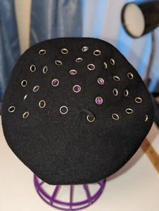 Callanan Chapeaux Pret A Porter Damen Wolle Baskenmütze schwarz silber Einheitsgröße - Bild 1 von 8