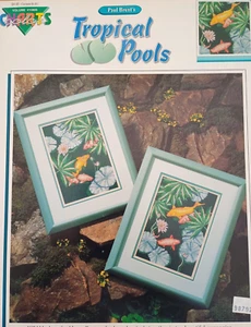 Cross Stitch "Tropical Pools" by True Colors; 2 colorful designs - Picture 1 of 3