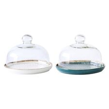 Nordic Baking Transparent Glass Cover Cupcakes Dessert Plates Bread Display Tray