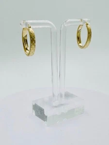 Solid 14k Yellow Gold Designers Earring with Box 884-358 - Picture 1 of 6