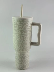 Simple Modern Cream Leopard 40 oz Trek Tumbler With Handle Cupholder Friendly - Picture 1 of 5